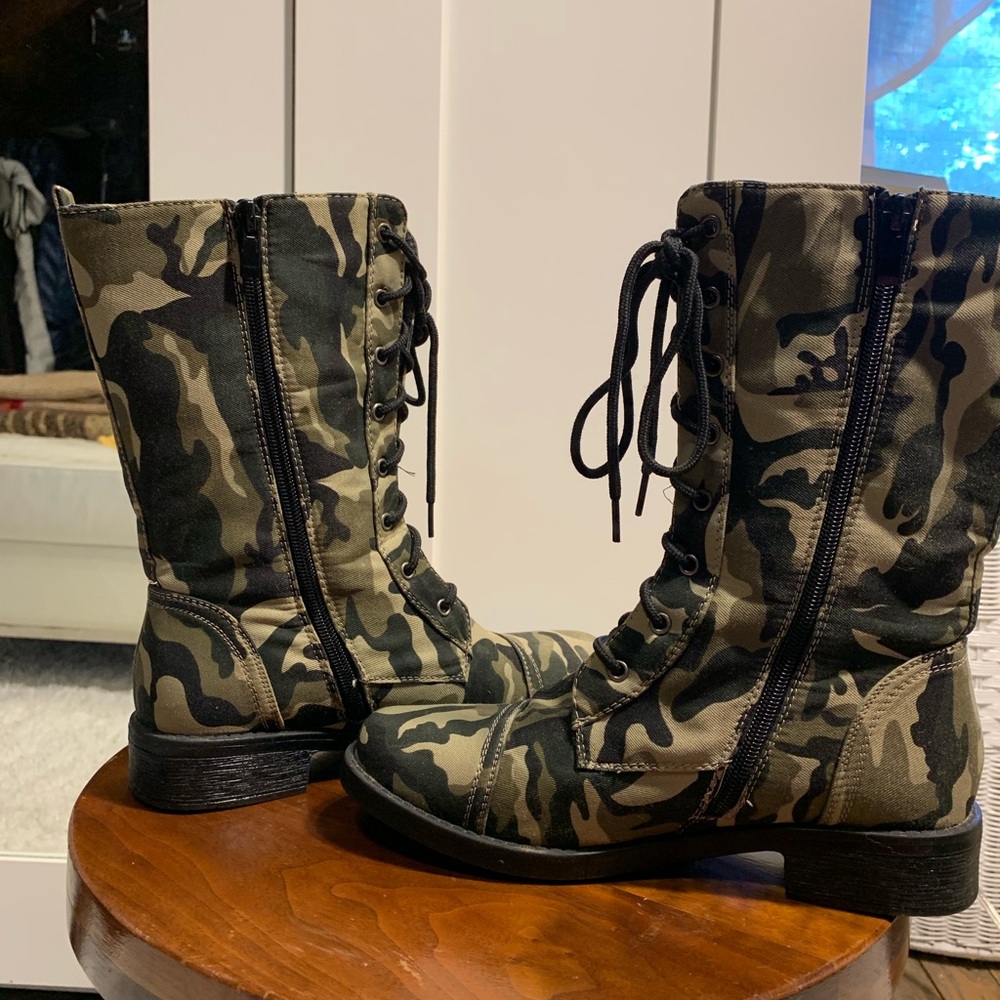 Camouflage Combat, Moto, Hiking Boot